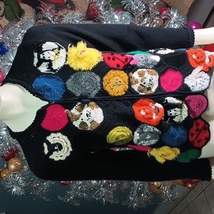 Susan Bristol Novel Zoo Animals Sweater